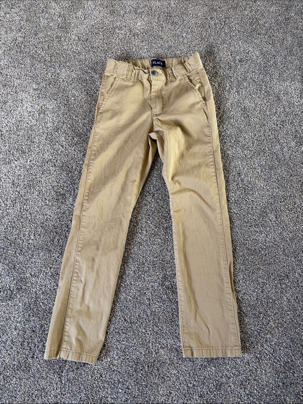 Place Boys' Khaki Straight-Leg Pants Size 10 Slim
